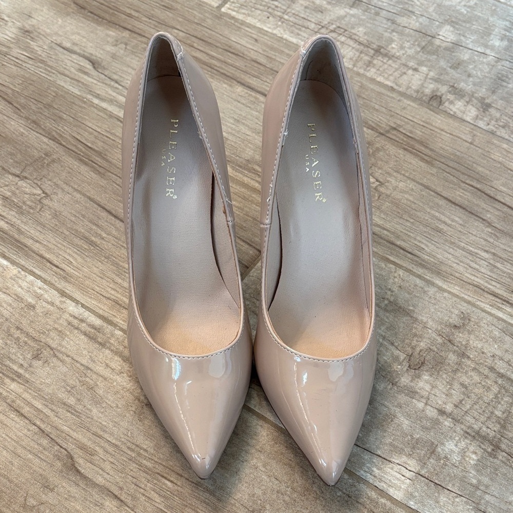 Pleaser Blush Patent Heels- Nwot